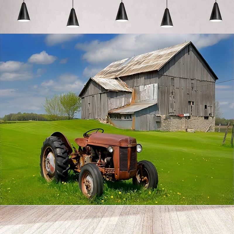Agriculture Farming School - Yeşil Tarım Arazisi Fotoğraf Backdrop Sunny