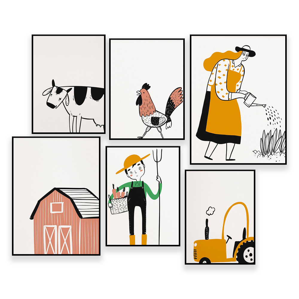 Agriculture Farming Cartoon - Tarım Galerisi Duvarı - 4-H, ag